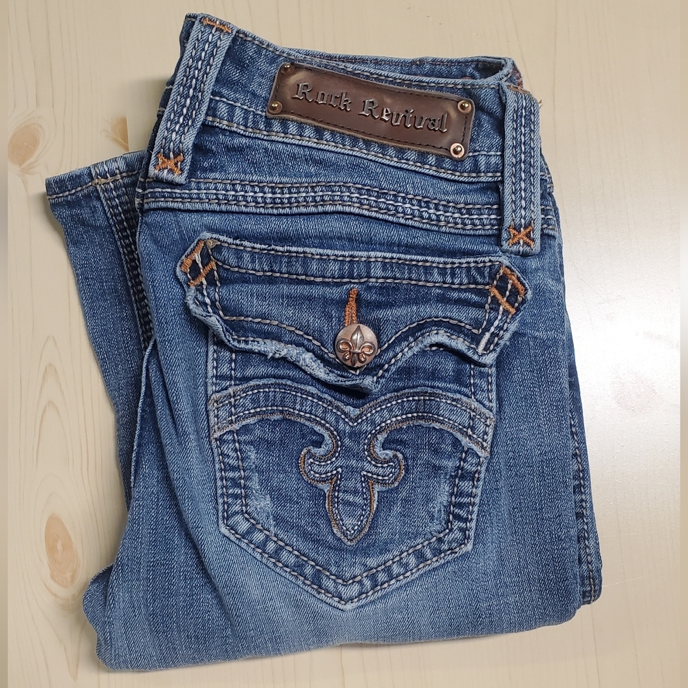 Rock Revival Women's Straight Leg Jeans - Medium Blue